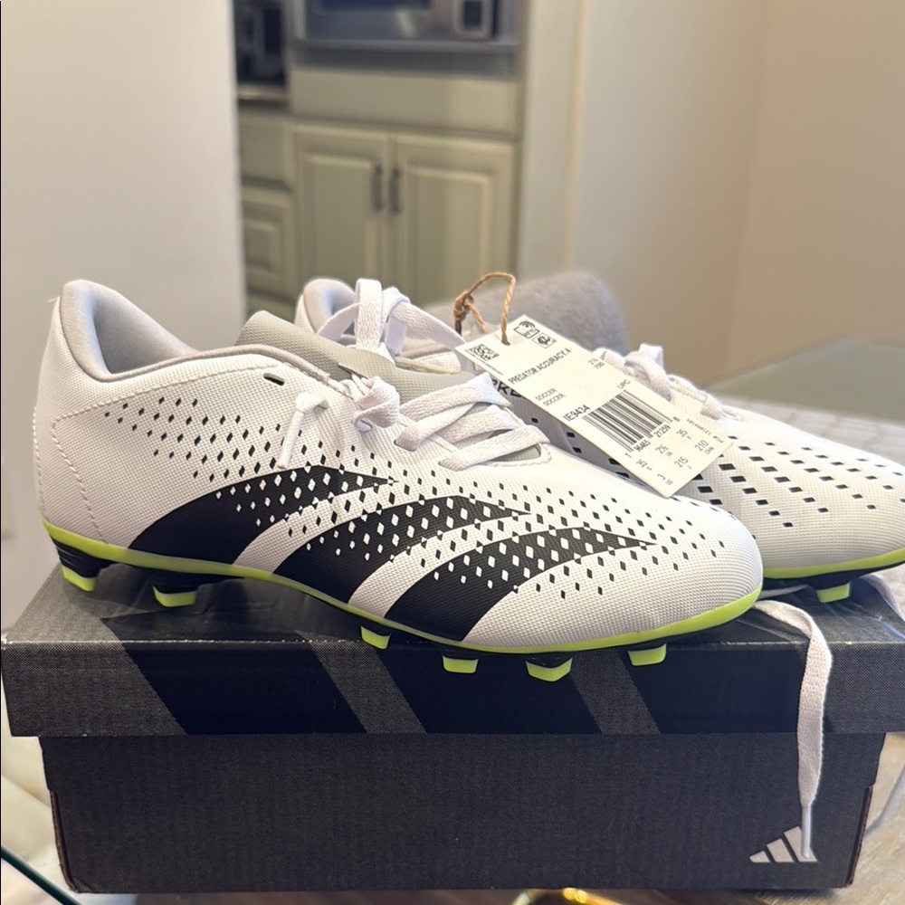 Adidas White and Black Soccer Cleats